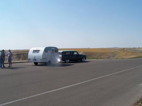 A couple from Indiana with their stylish tow vehicle and TT