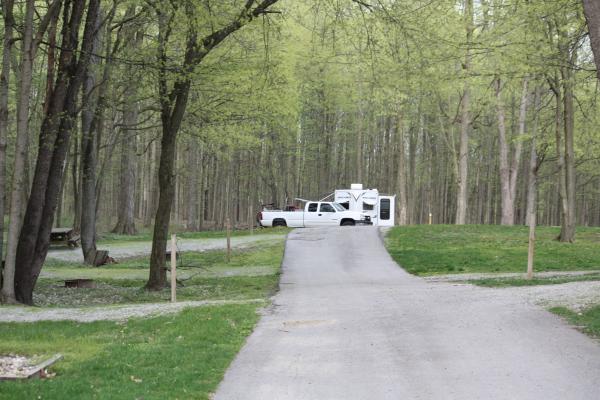 A quiet spring Thursday night at Chain O' Lakes SP, Albion, IN. Just us and the owls!