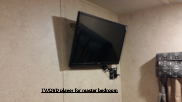 Added TV/DVD player with built-in ROKU to master bedroom