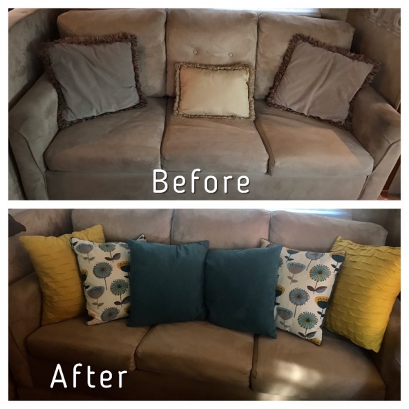 Adding a little color completely changes the look of the sitting area