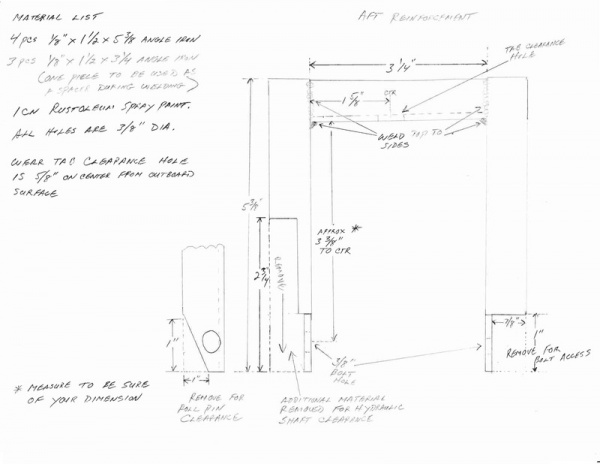 Aft Reinforcement Kitchen Slide