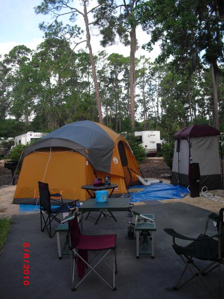 After the motorhome...
tent camping!