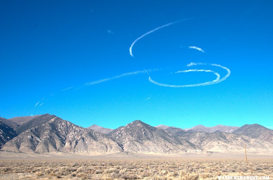 Alien Contrails over Toiyabes