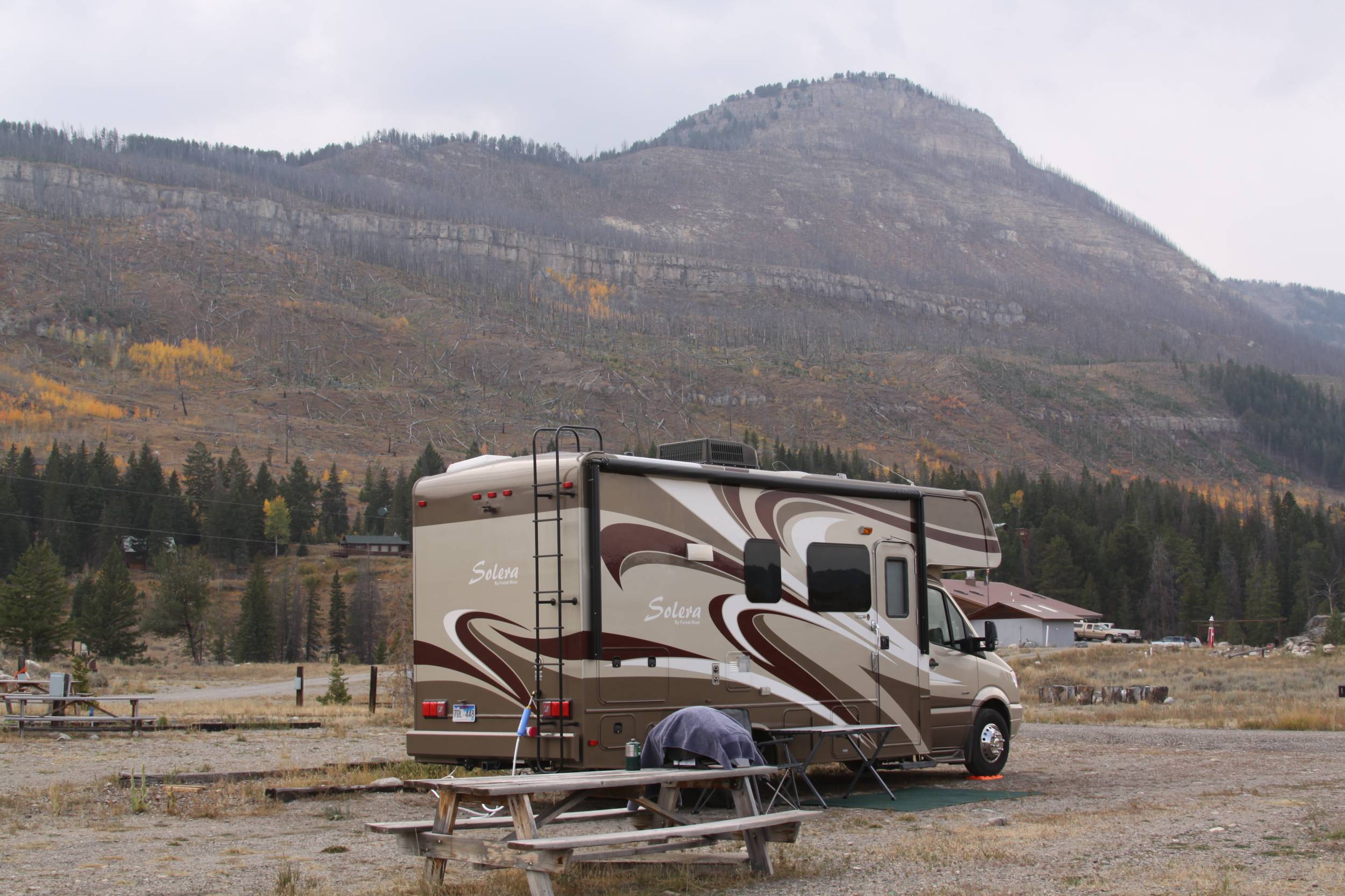 All alone in the RV park near Beartooth Highway