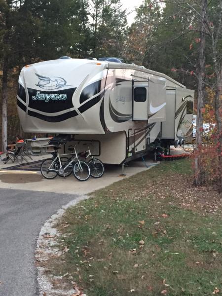 All campsites have concrete pads.