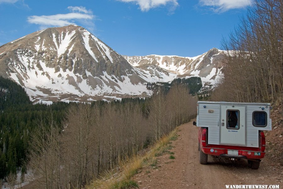 All Terrain Camper high in the La Sal Mountains, Utah