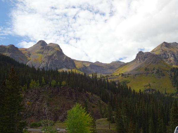 Along the "Million Dollar Highway", the San Juan Skyway between Silverton and Ouray.