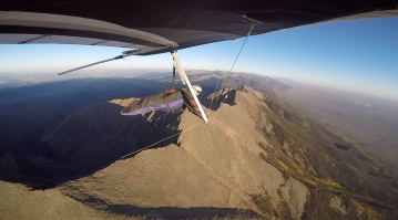 An evening sunset flight over the Sangre De Cristos, Colorado