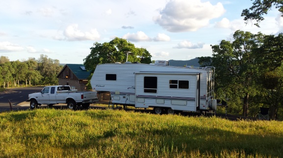 At the campground, no hookups at this lake