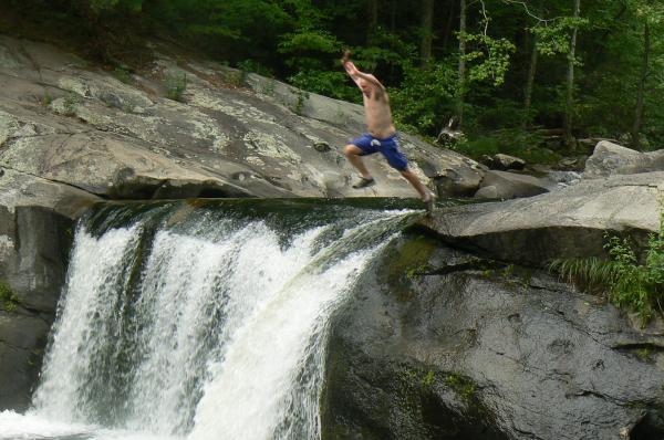 aug. camping trip 016.  Baby falls on Tellico River