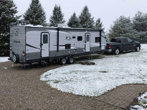 Backyard, preparing to Get It Stuck in the mud! We signed papers a week before COVID-19 began. Picked-up the "Black Pearl" and drove home in a March s