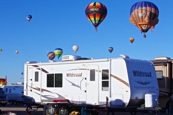 Balloons over "Woody"