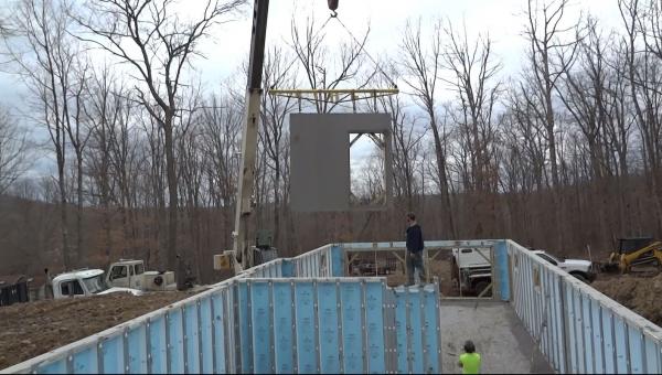 Basement- Last section as it's being moved into place.