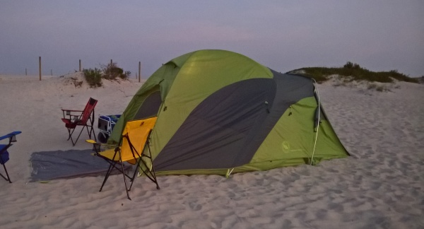 Beach camping