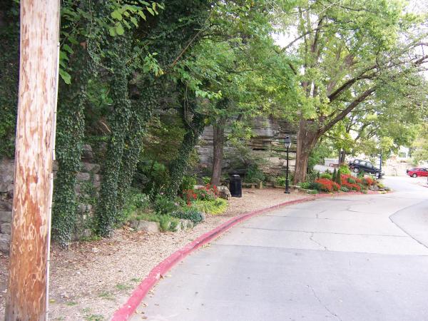 Beautiful landscaping near a roadside spring