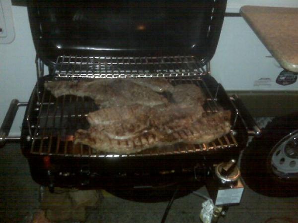 Beef in NC on outside grill