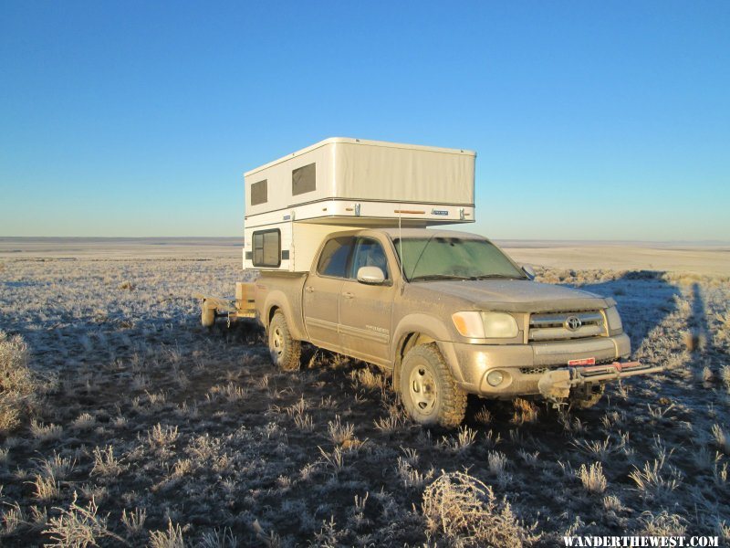 Below zero morning in the Bruneau Desert.