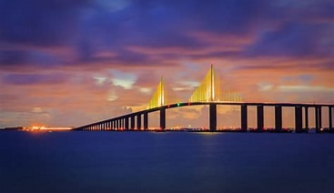 Best photo I've seen of the Tampa Bay Skyway Bridge,