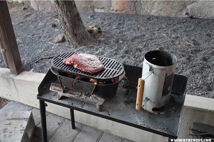 Birthday Flank Steak on the Lodge Hibachi