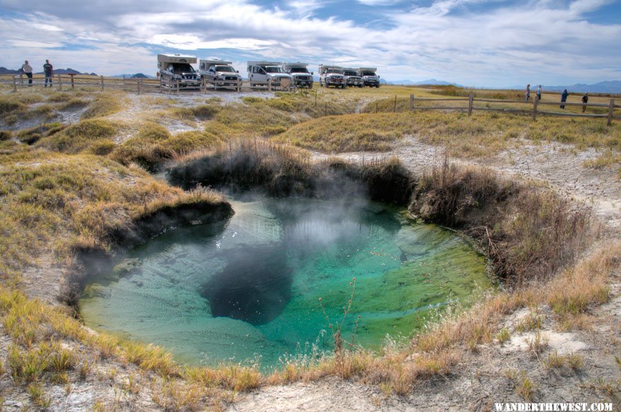 Blue-green hot pool