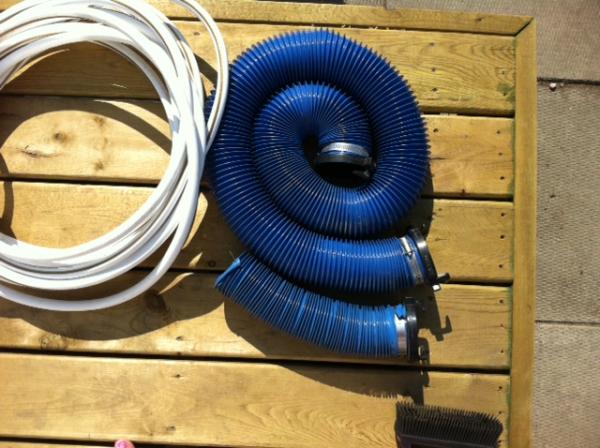 Blue hoses