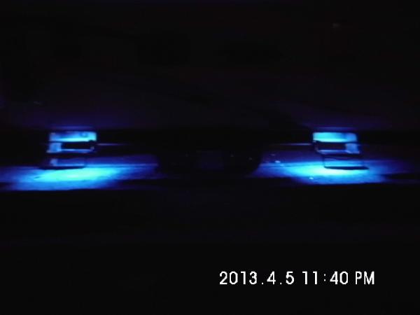 blue LED step lights