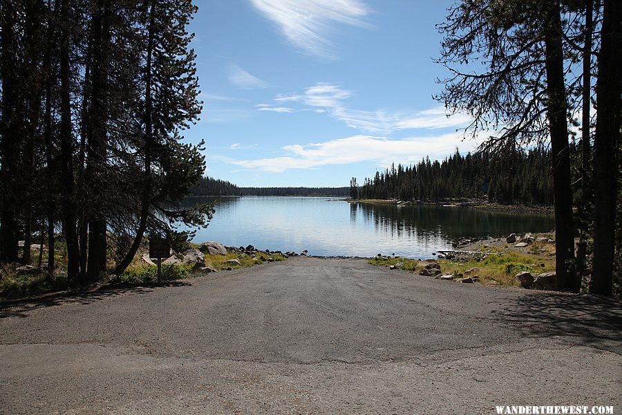 Boat launch at Elk Lake Campground