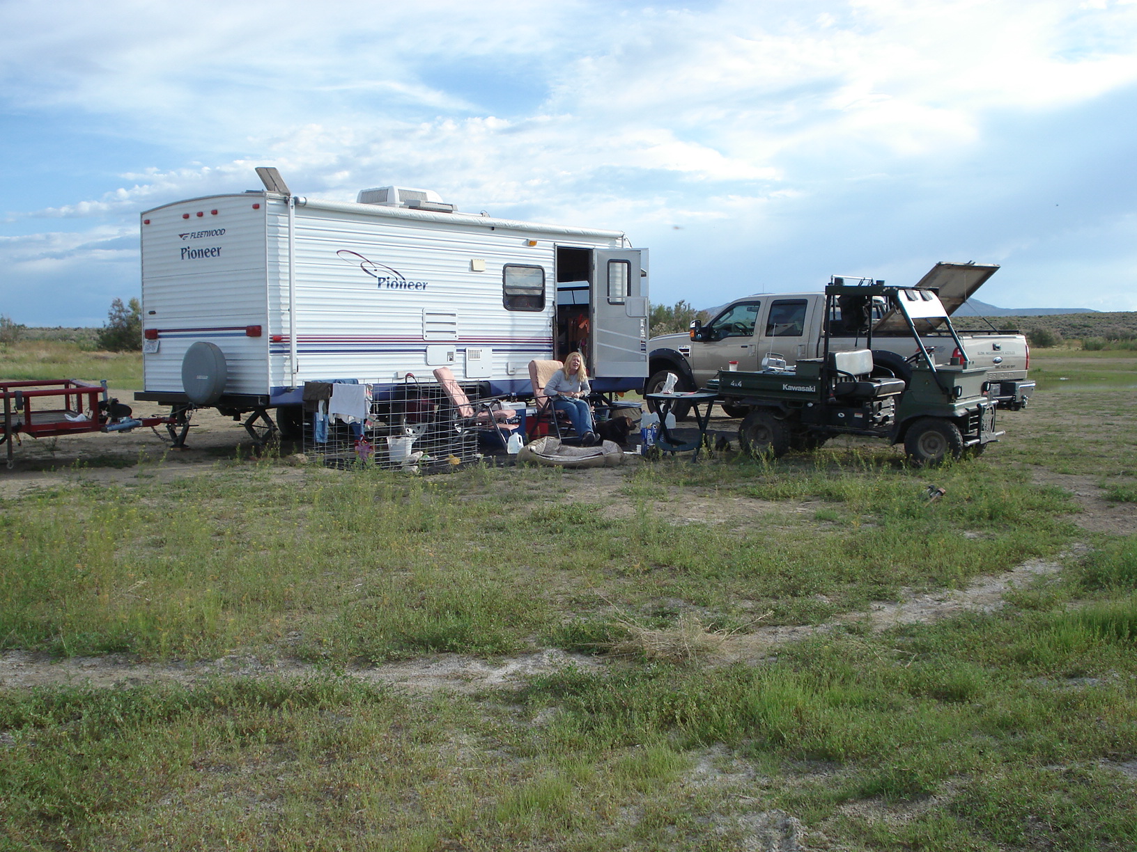 'Boondocking' at Flaming Gorge, WY.