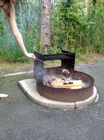 Burning...err...Roasting a marshmallow