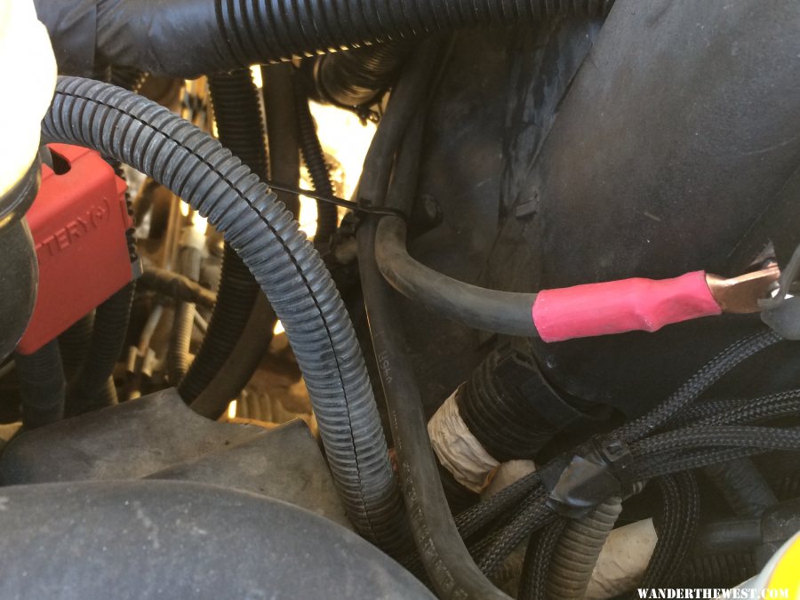 cable routing in engine bay