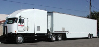 Cabover Truck White 1999 Peterbuilt