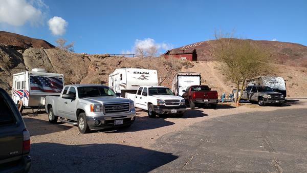 Calico Ghost Town Jan 2018 with a group  of 4 RV's