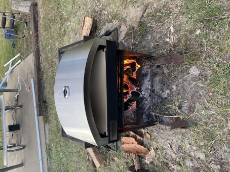 Camp fire pizza rocks!