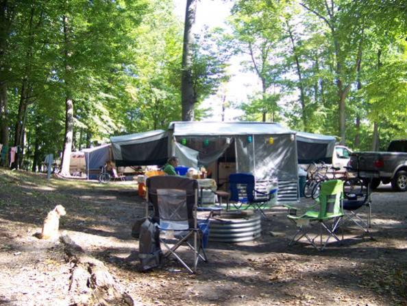 Camp in Beechwood campground, Ludington SP (October 2011)