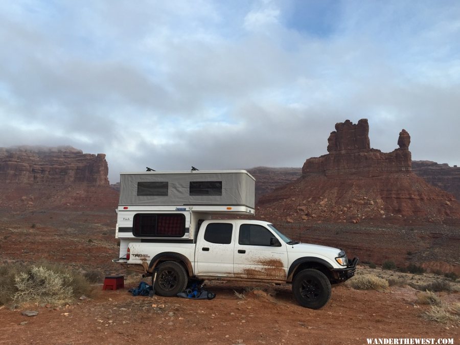 camp on the Valley of the Gods road near Bluff, UT