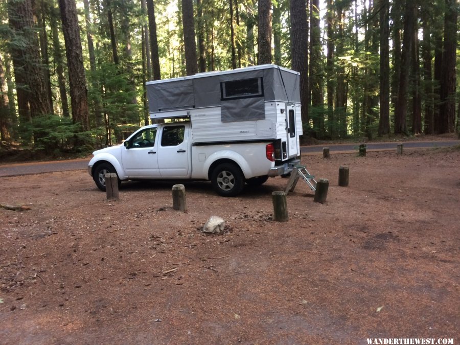 Camper at Mt Rainier