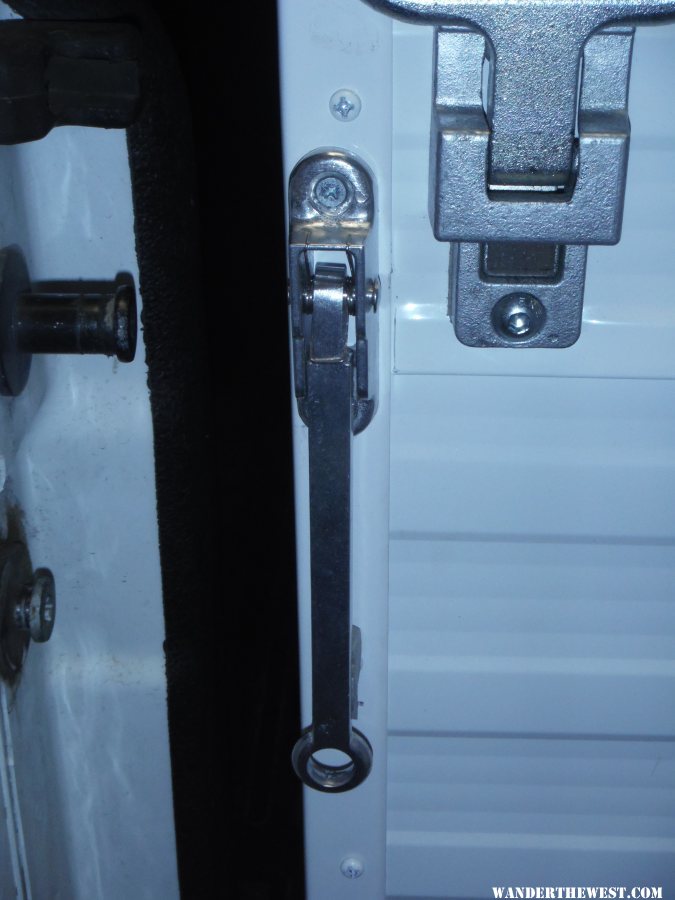 Camper end of new door latch