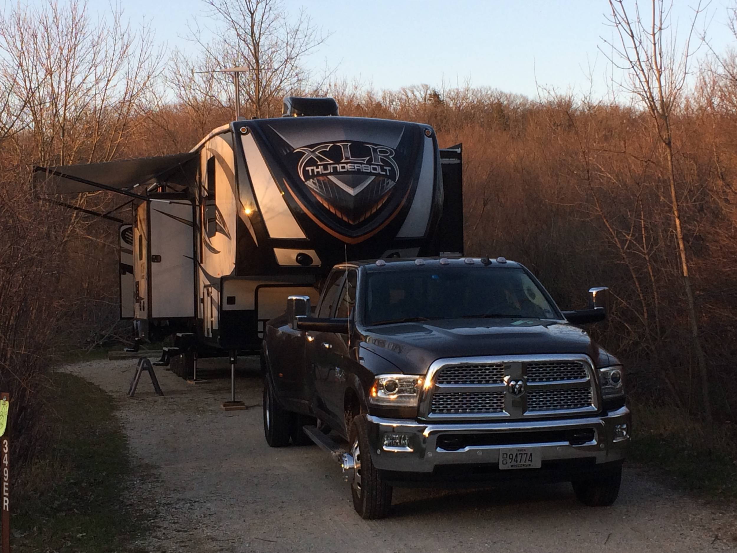 Camping at Kettle Morine State Park near Wales, WI