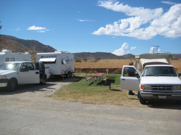 Camping in Banning KOA with my son's and there first tent trailer, starting something there.