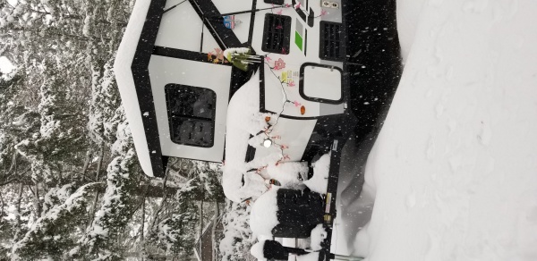 Camping in the snow, 2/2021, Belfair State Park, WA (Sorry, can't figure out how to rotate it.)