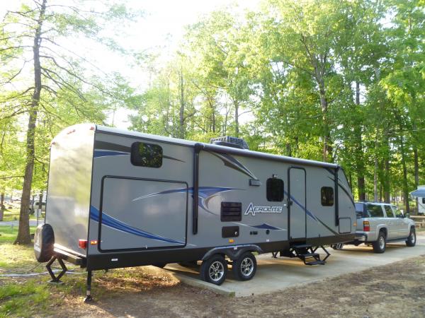 Camping with nature in our 250KBHS.
3 rear bunks and king bed.