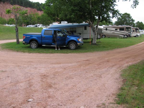 Campsite at North Sydney KOA in Nova Scotia