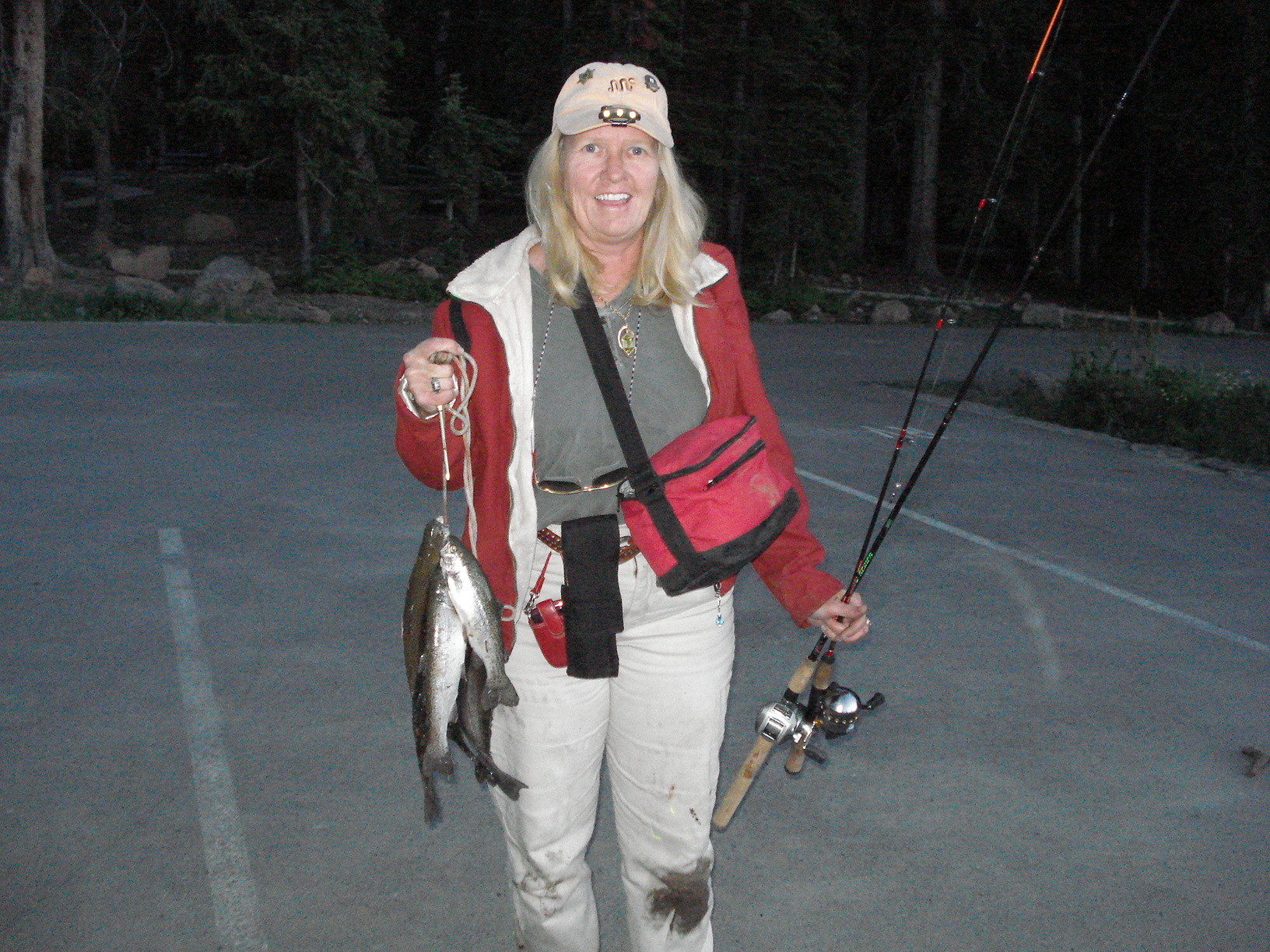 Caught some Rainbows.  Good eating tonight.....