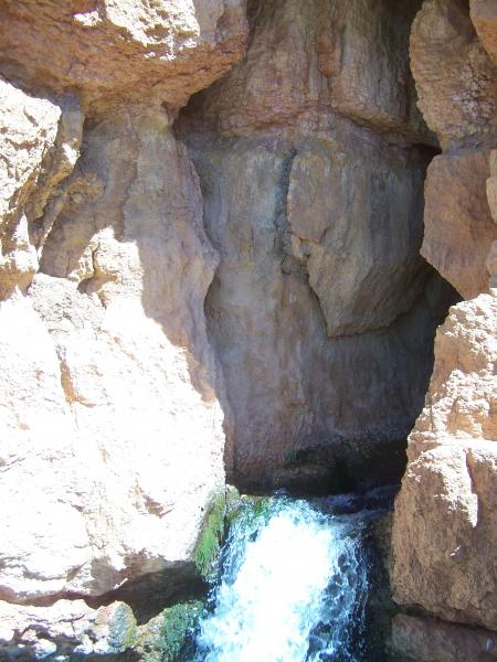 Cave outflow from Navajo Lake, UT.,