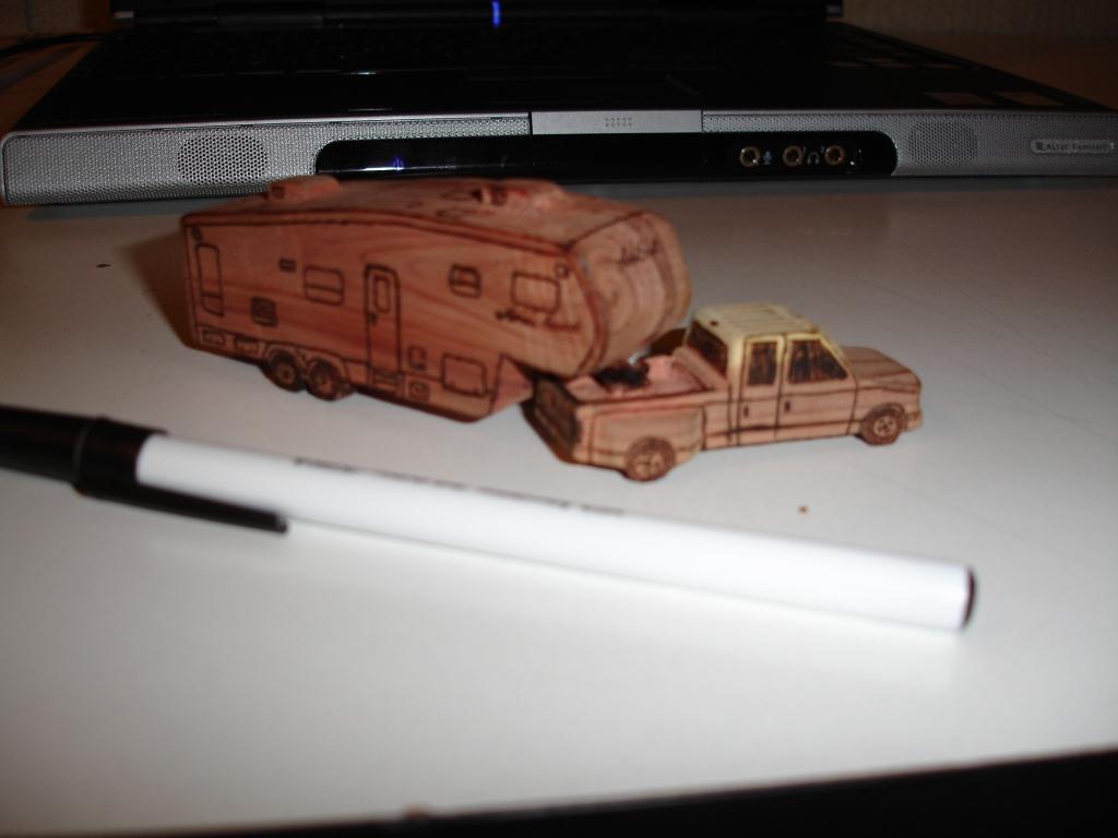 Cedar Replica of My Fifth Wheel and Truck