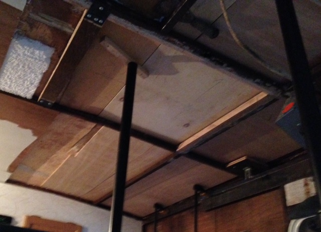 ceiling fix. Glued the top boards in to the roof. Next is insulation foam.