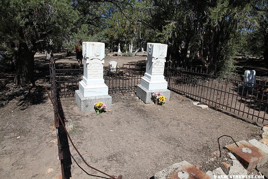 Cemetery at Aurora ghost town