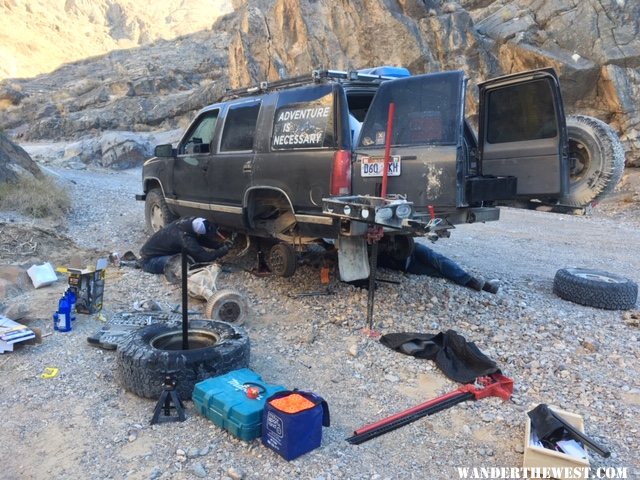 Chevy Tahoe in Dedeckera Canyon