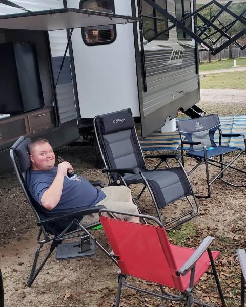 Chilling prior to the Texas Renaissance Festival