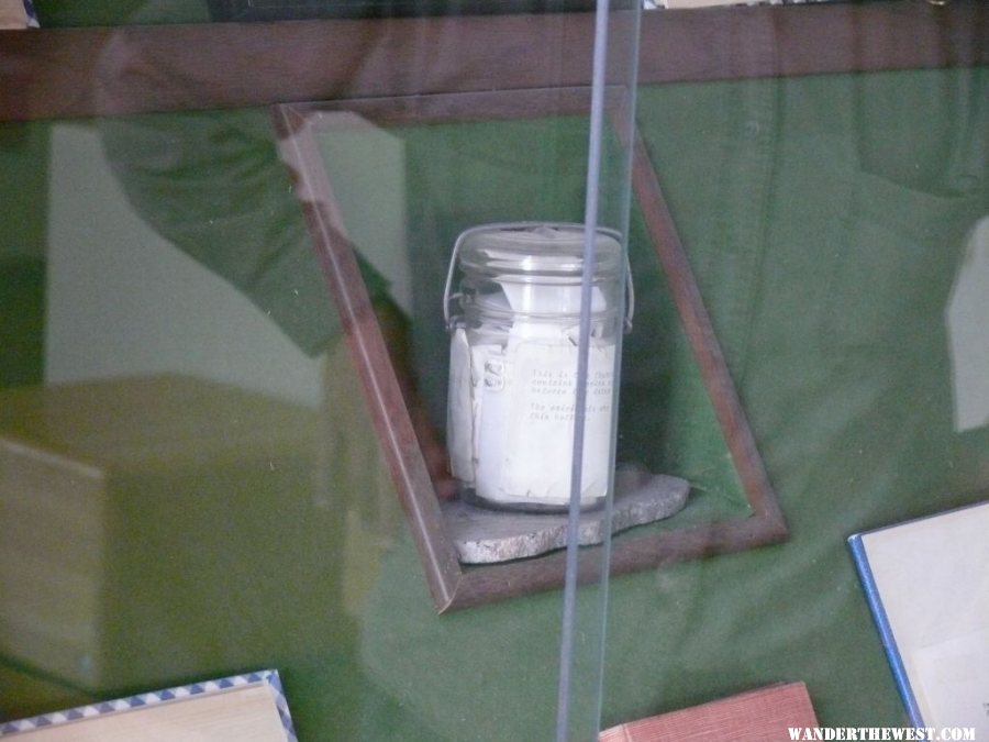 Churchill Falls Note Jar Left in 1898 and added to for 70yrs.JPG